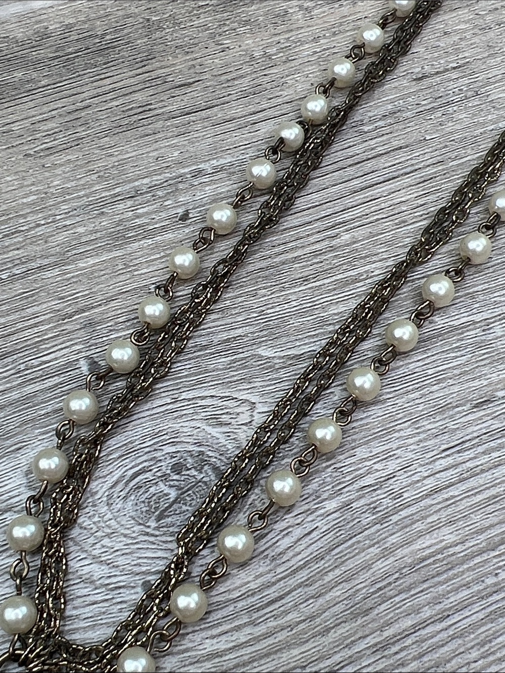 Chico’s Multi-Strand Starfish Pearl Rhinestone Necklace - Picture 5 of 11
